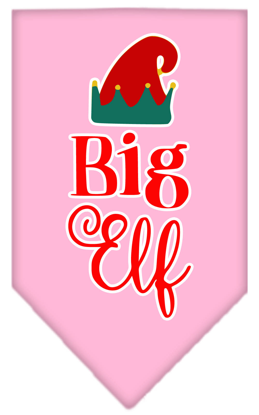 Big Elf Screen Print Bandana Light Pink Small